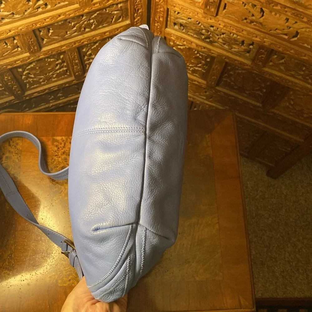 Stone Mountain NWOT Sapphire Blue Pebbled Leather Hobo Shoulder Bag Wedding